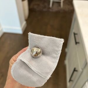 Engraved Silver Dome Button Snap